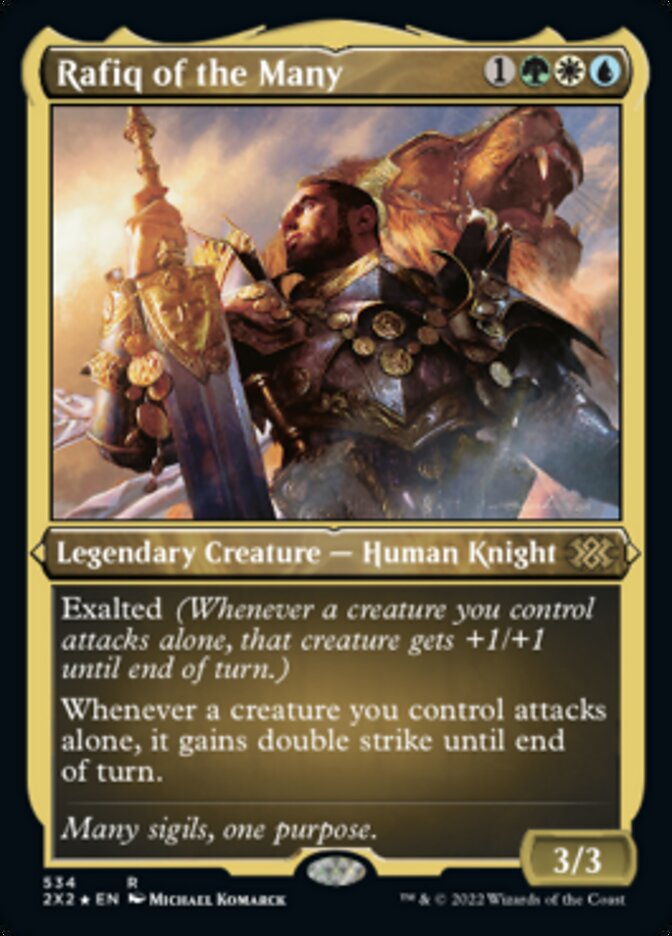 Rafiq of the Many (Foil Etched) [Double Masters 2022] | Arkham Games and Comics