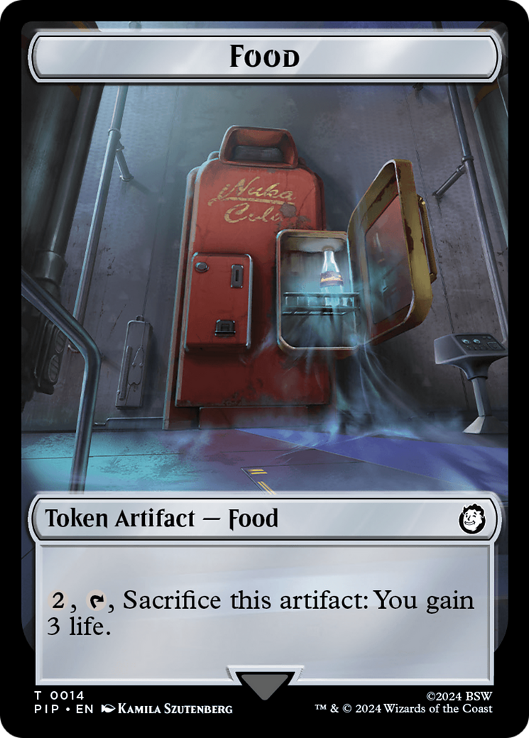 Human Knight // Food (0014) Double-Sided Token [Fallout Tokens] | Arkham Games and Comics