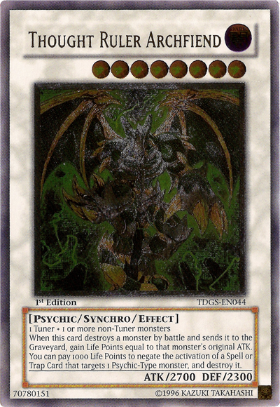 Thought Ruler Archfiend [TDGS-EN044] Ultimate Rare | Arkham Games and Comics