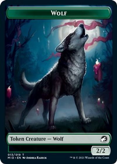 Centaur // Wolf Double-sided Token [Innistrad: Midnight Hunt Commander] | Arkham Games and Comics