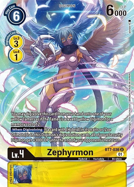 Zephyrmon [BT7-036] (Alternate Art) [Dimensional Phase] | Arkham Games and Comics