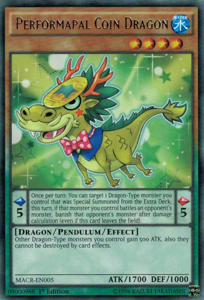 Performapal Coin Dragon [MACR-EN005] Rare | Arkham Games and Comics