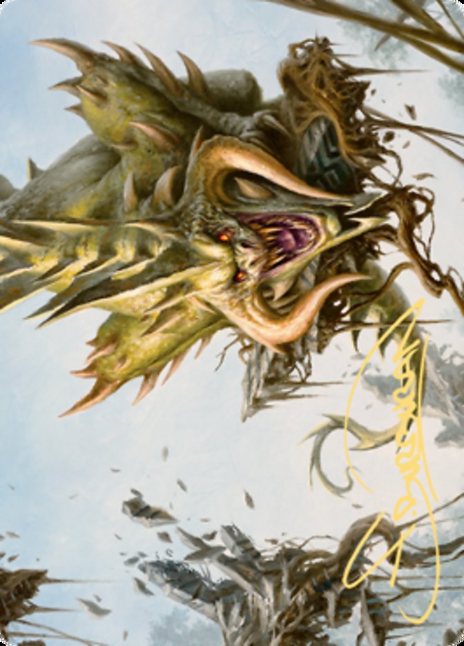 Canopy Baloth Art Card (Gold-Stamped Signature) [Zendikar Rising Art Series] | Arkham Games and Comics