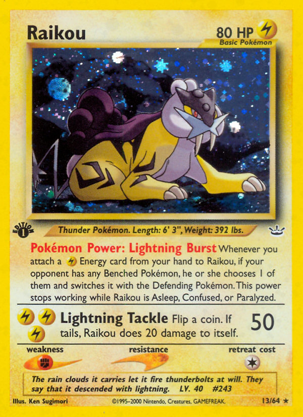 Raikou (13/64) [Neo Revelation 1st Edition] | Arkham Games and Comics