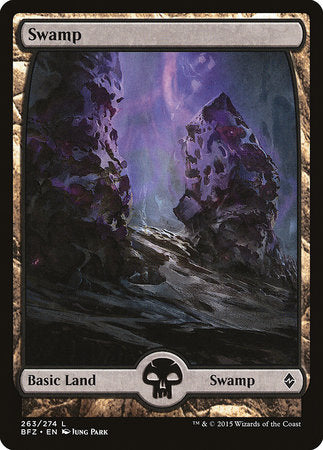 Swamp (263) - Full Art [Battle for Zendikar] | Arkham Games and Comics