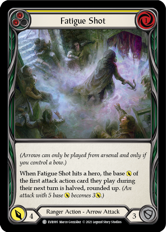 Fatigue Shot (Yellow) [EVR095] (Everfest)  1st Edition Rainbow Foil | Arkham Games and Comics