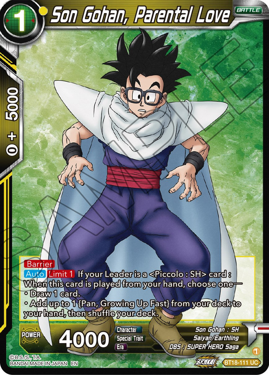 Son Gohan, Parental Love (BT18-111) [Dawn of the Z-Legends] | Arkham Games and Comics