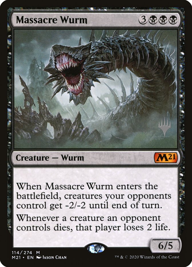 Massacre Wurm (Promo Pack) [Core Set 2021 Promos] | Arkham Games and Comics