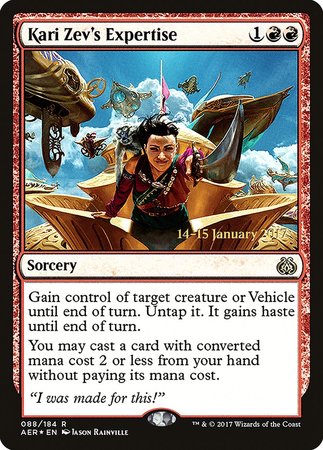 Kari Zev's Expertise [Aether Revolt Promos] | Arkham Games and Comics