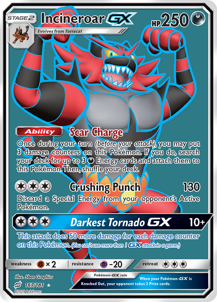 Incineroar GX (167/181) [Sun & Moon: Team Up] | Arkham Games and Comics