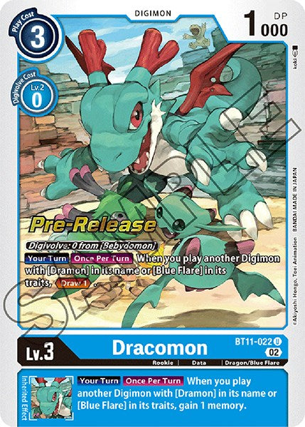Dracomon [BT11-022] [Dimensional Phase Pre-Release Promos] | Arkham Games and Comics