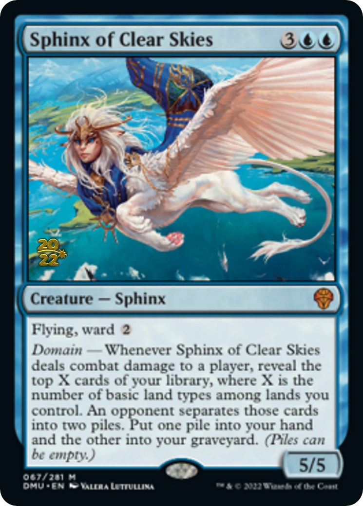 Sphinx of Clear Skies [Dominaria United Prerelease Promos] | Arkham Games and Comics