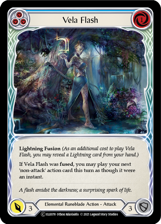 Vela Flash (Blue) [U-ELE078] (Tales of Aria Unlimited)  Unlimited Rainbow Foil | Arkham Games and Comics