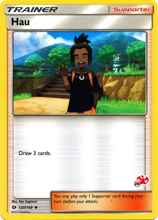 Hau (120/149) (Charizard Stamp #28) [Battle Academy 2020] | Arkham Games and Comics