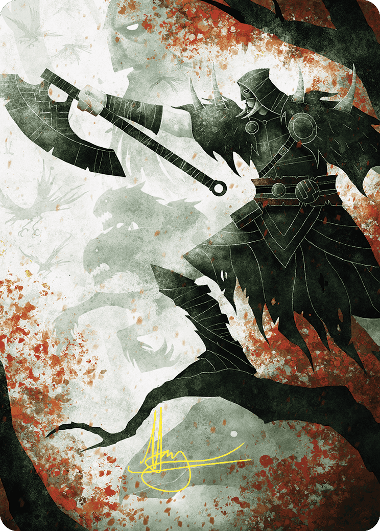 Garruk's Uprising Art Card (Gold-Stamped Signature) [Wilds of Eldraine Art Series] | Arkham Games and Comics