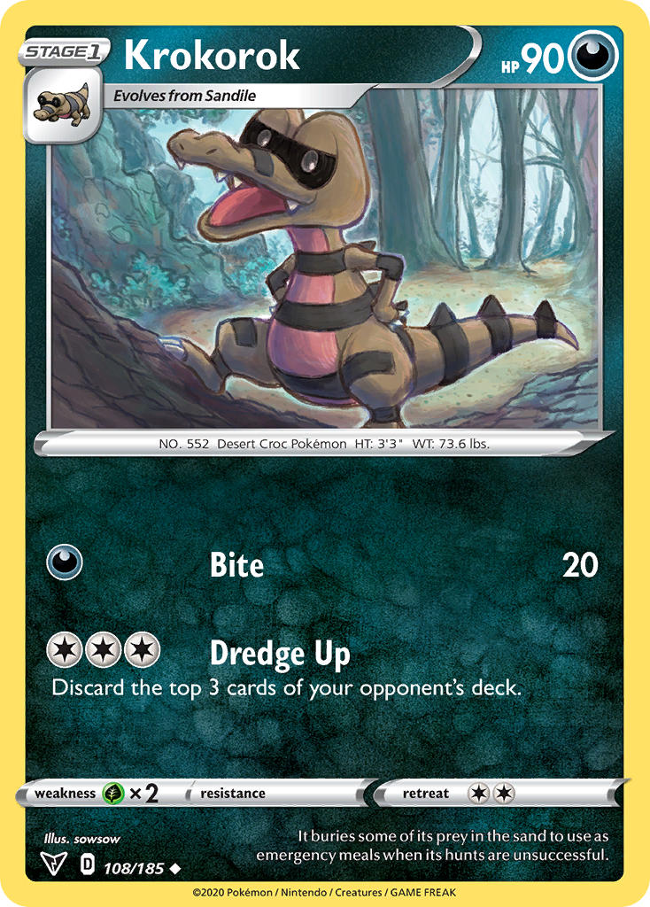 Krokorok (108/185) [Sword & Shield: Vivid Voltage] | Arkham Games and Comics