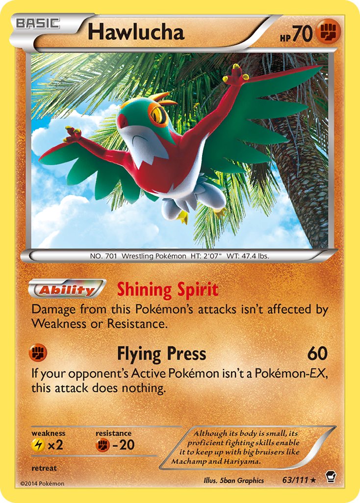 Hawlucha (63/111) (Cosmos Holo) (Blister Exclusive) [XY: Furious Fists] | Arkham Games and Comics