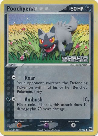 Poochyena (79/113) (Stamped) [EX: Delta Species] | Arkham Games and Comics