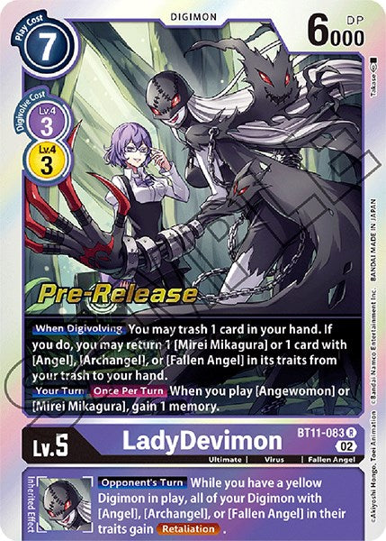 LadyDevimon [BT11-083] [Dimensional Phase Pre-Release Promos] | Arkham Games and Comics
