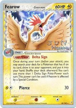 Fearow (18/100) (Delta Species) (Flyvees - Jun Hasebe) [World Championships 2007] | Arkham Games and Comics