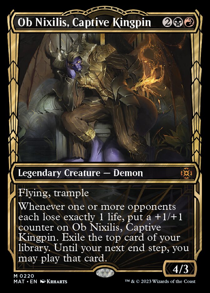 Ob Nixilis, Captive Kingpin (Showcase Halo Foil) [March of the Machine: The Aftermath] | Arkham Games and Comics