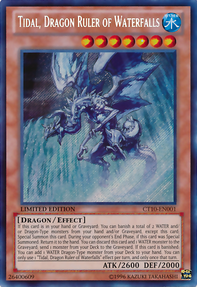 Tidal, Dragon Ruler of Waterfalls [CT10-EN001] Secret Rare | Arkham Games and Comics