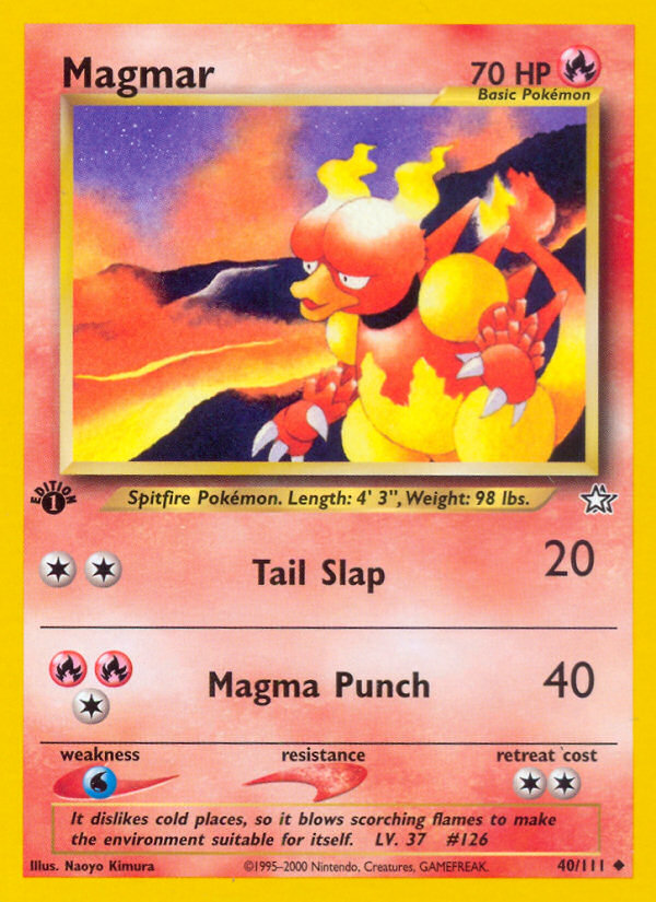 Magmar (40/111) [Neo Genesis 1st Edition] | Arkham Games and Comics