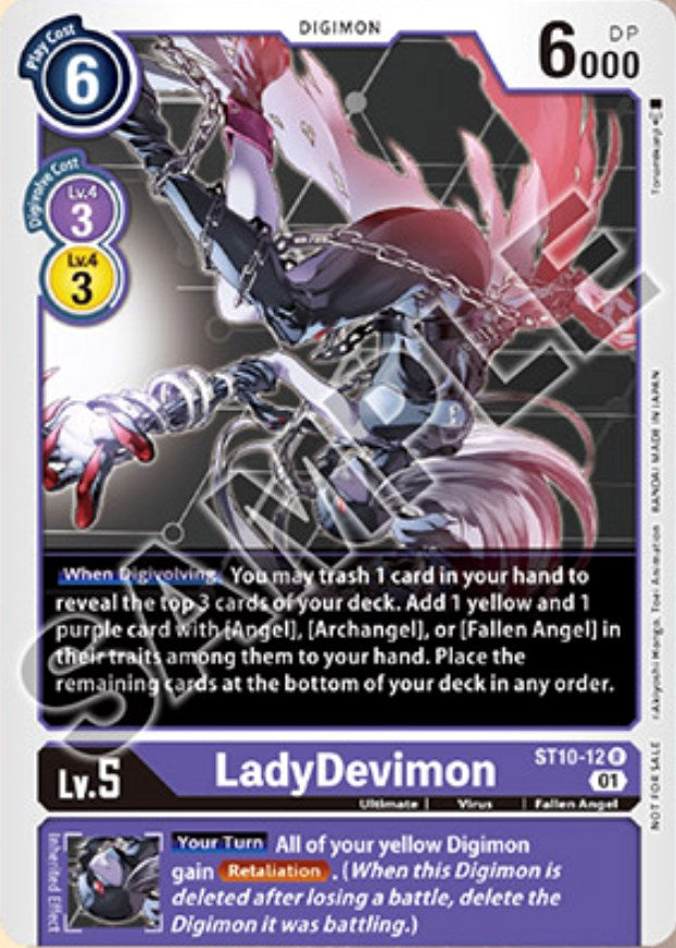 LadyDevimon [ST10-12] (Tamer Goods Set Angewomon & LadyDevimon) [Starter Deck: Parallel World Tactician Promos] | Arkham Games and Comics