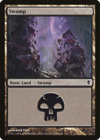 Swamp (239a) [Zendikar] | Arkham Games and Comics