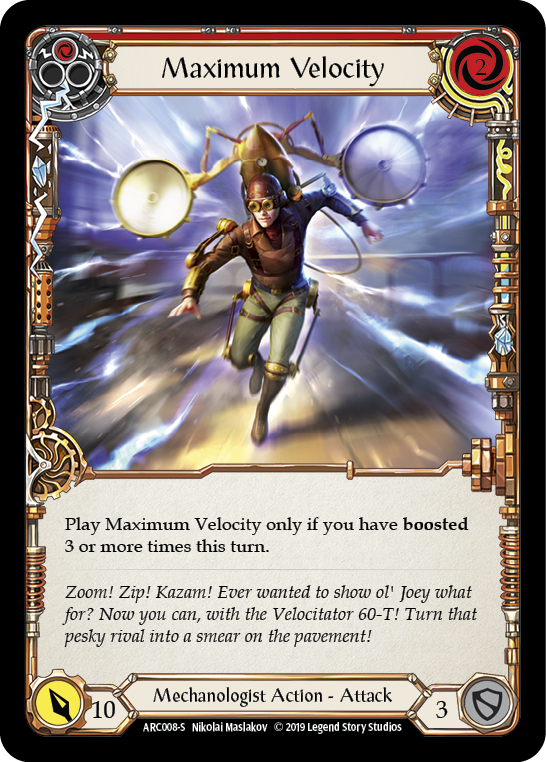 Maximum Velocity [ARC008-S] (Arcane Rising)  1st Edition Rainbow Foil | Arkham Games and Comics