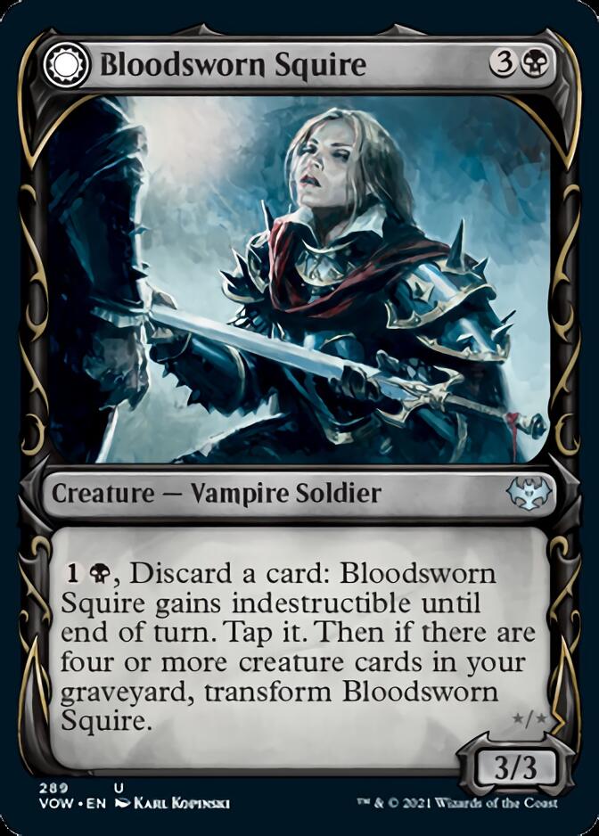 Bloodsworn Squire // Bloodsworn Knight (Showcase Fang Frame) [Innistrad: Crimson Vow] | Arkham Games and Comics