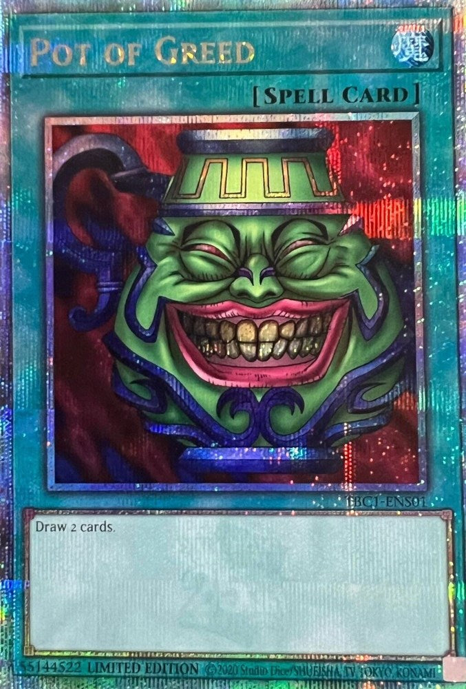 Pot of Greed [TBC1-ENS01] Secret Rare | Arkham Games and Comics