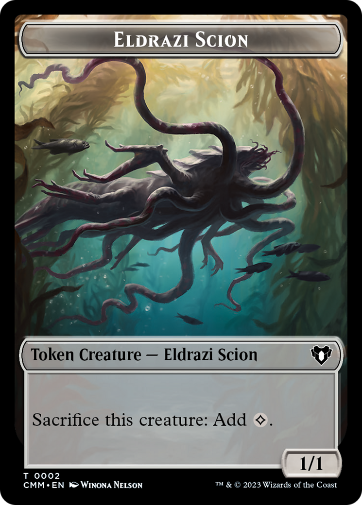 Manifest // Eldrazi Scion Double-Sided Token [Commander Masters Tokens] | Arkham Games and Comics