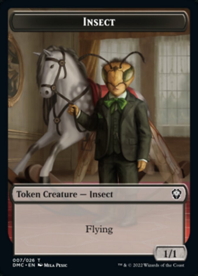 Phyrexian // Insect Double-sided Token [Dominaria United Tokens] | Arkham Games and Comics