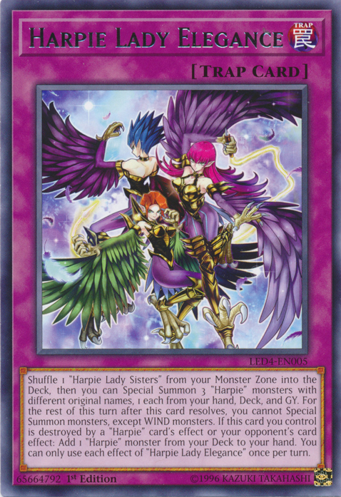 Harpie Lady Elegance [LED4-EN005] Rare | Arkham Games and Comics