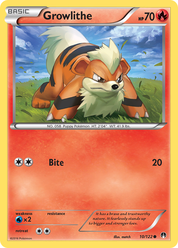 Growlithe (10/122) [XY: BREAKpoint] | Arkham Games and Comics