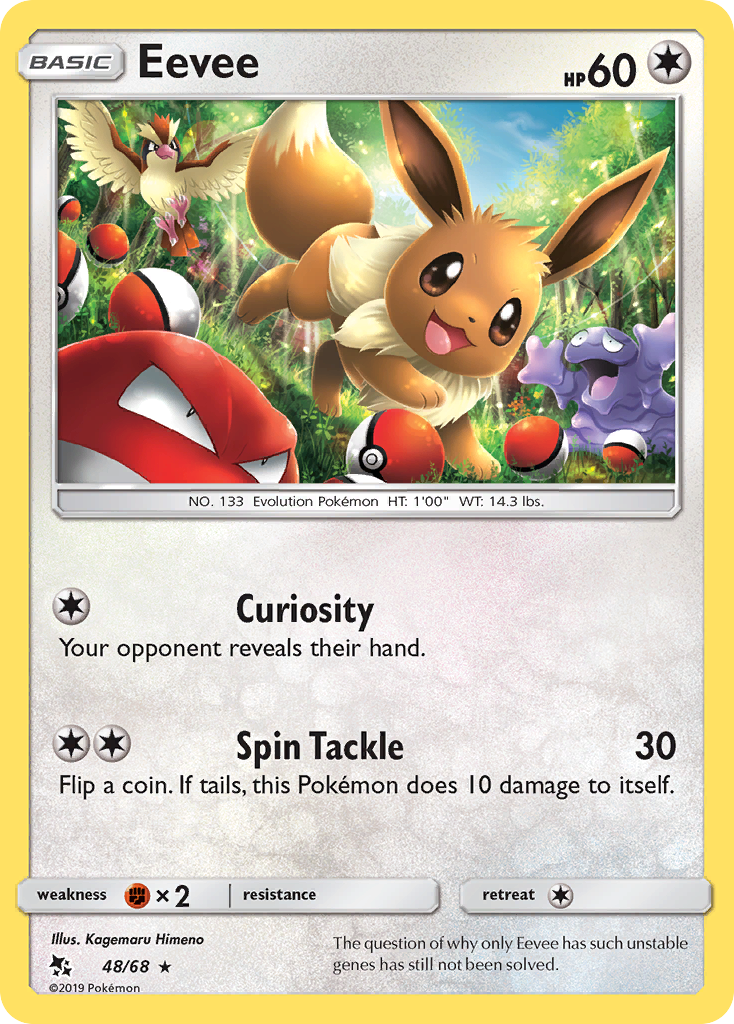 Eevee (48/68) [Sun & Moon: Hidden Fates] | Arkham Games and Comics