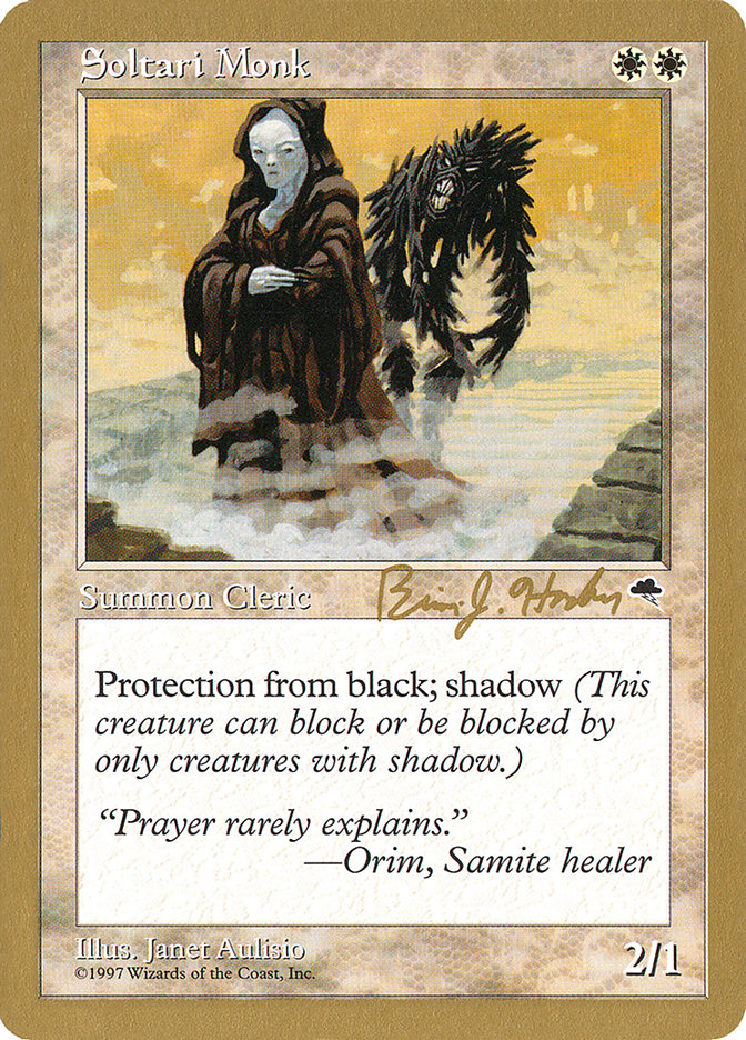 Soltari Monk (Brian Hacker) [World Championship Decks 1998] | Arkham Games and Comics