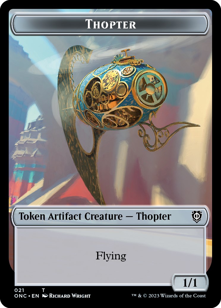 Myr // Thopter Double-Sided Token [Phyrexia: All Will Be One Commander Tokens] | Arkham Games and Comics