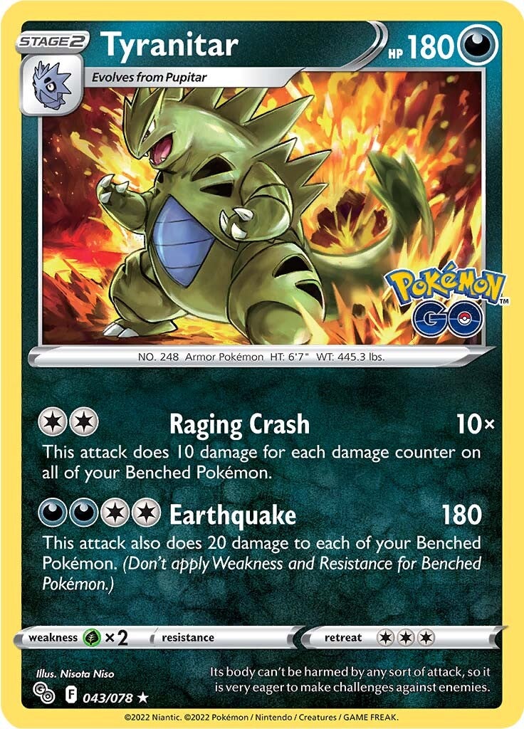 Tyranitar (043/078) [Pokémon GO] | Arkham Games and Comics