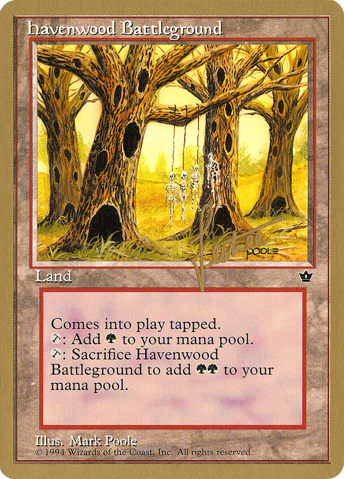 Havenwood Battleground (Bertrand Lestree) [Pro Tour Collector Set] | Arkham Games and Comics