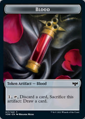 Blood // Treasure Double-sided Token [Innistrad: Crimson Vow Tokens] | Arkham Games and Comics