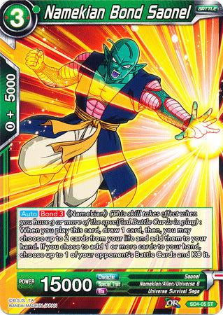 Namekian Bond Saonel (Starter Deck - The Guardian of Namekians) [SD4-05] | Arkham Games and Comics