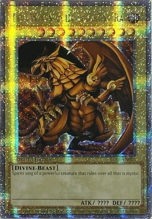 The Winged Dragon of Ra (25th Anniversary) [LC01-EN003] Quarter Century Secret Rare | Arkham Games and Comics