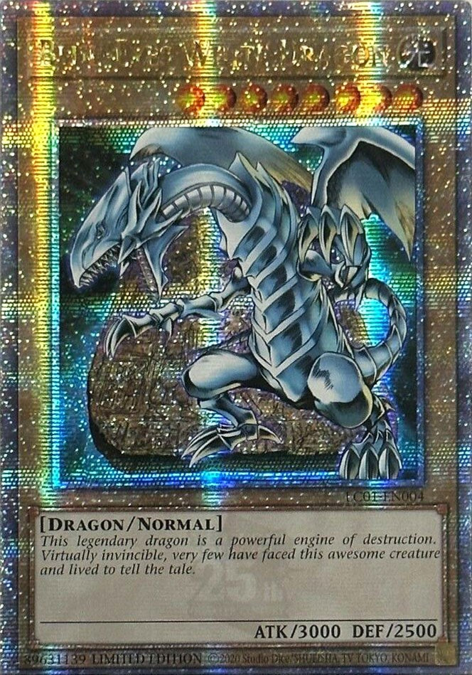 Blue-Eyes White Dragon (25th Anniversary) [LC01-EN004] Quarter Century Secret Rare | Arkham Games and Comics