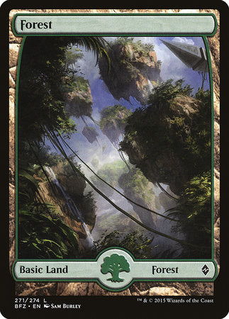 Forest (271) - Full Art [Battle for Zendikar] | Arkham Games and Comics