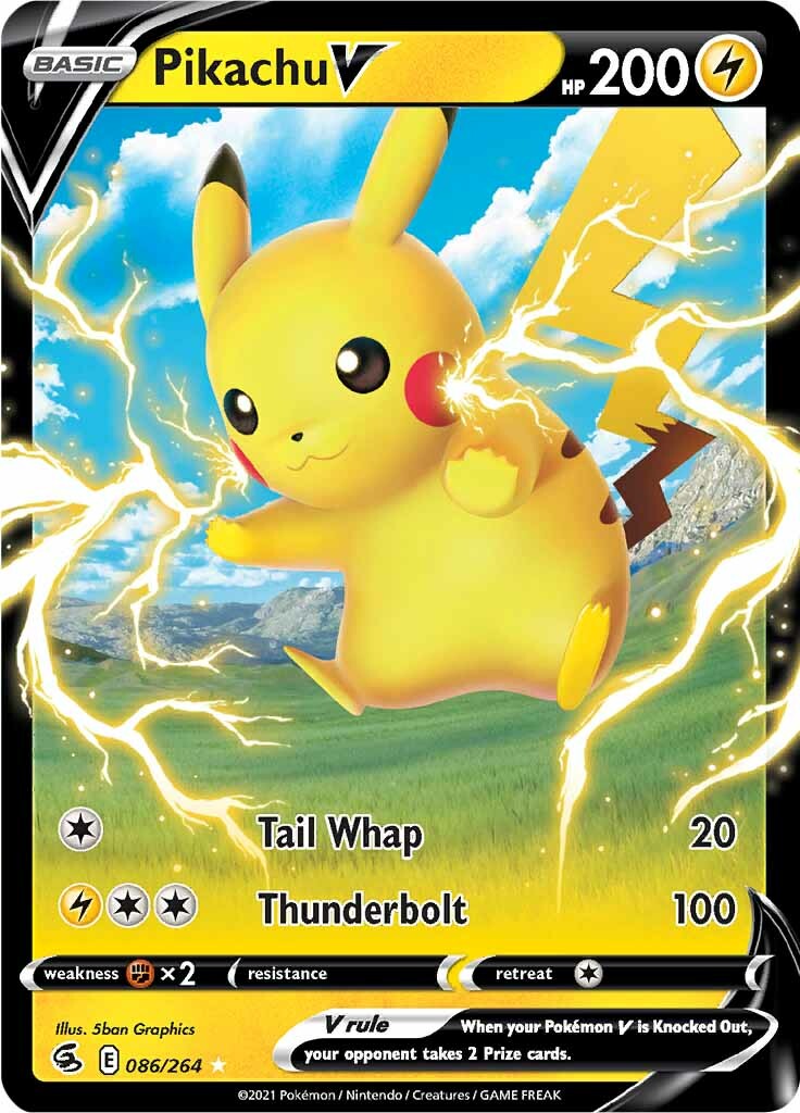 Pikachu V (086/264) [Sword & Shield: Fusion Strike] | Arkham Games and Comics