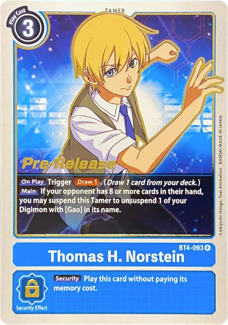 Thomas H. Norstein [BT4-093] [Great Legend Pre-Release Promos] | Arkham Games and Comics