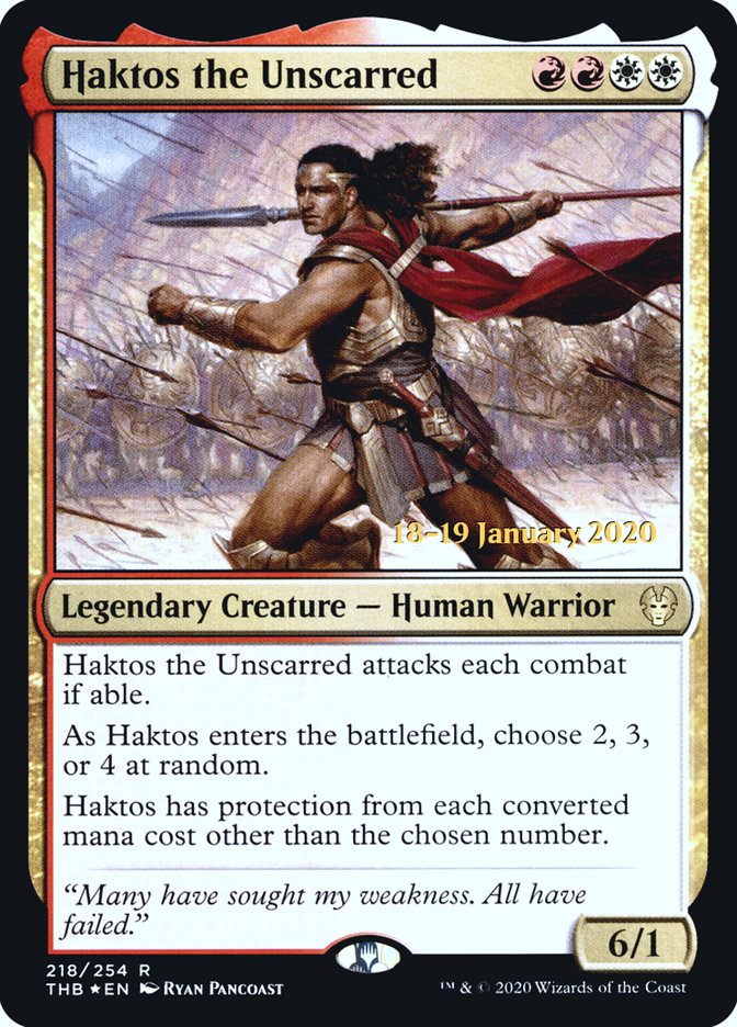 Haktos the Unscarred [Theros Beyond Death Prerelease Promos] | Arkham Games and Comics