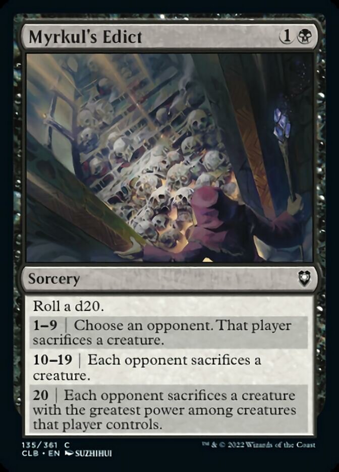 Myrkul's Edict [Commander Legends: Battle for Baldur's Gate] | Arkham Games and Comics